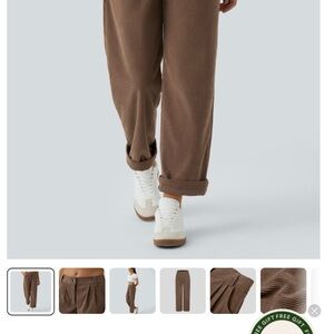 HALARA Women's Brown Corduroy Trousers